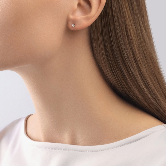 Серьги из золота с фианитами