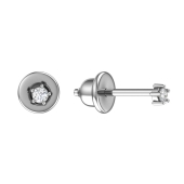 Серьги из серебра с фианитами 