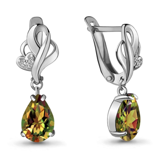 Серьги из серебра с эмалью