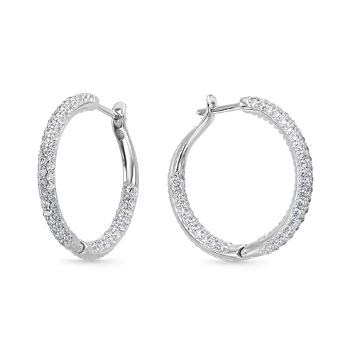 Серьги из серебра с бриллианитами