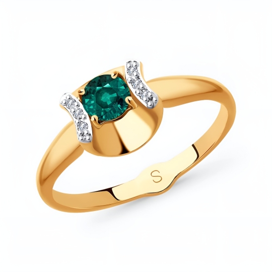 Кольцо из белого золота с бриллиантами