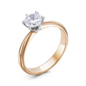 Кольцо из золота с бриллиантом 1 ct.