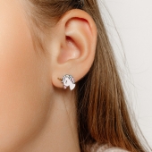 Серьги из серебра с эмалью