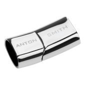 Браслет из кожи со вставками из стали