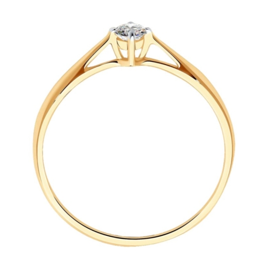 Кольцо из белого золота с бриллиантом 0,4 ct