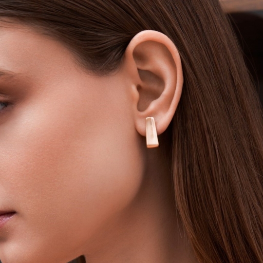 Серьги из золота с фианитами