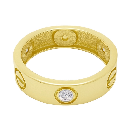 Кольцо из золота с фианитами