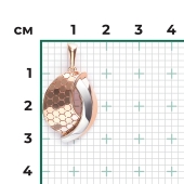 Подвеска из комбинированного золота