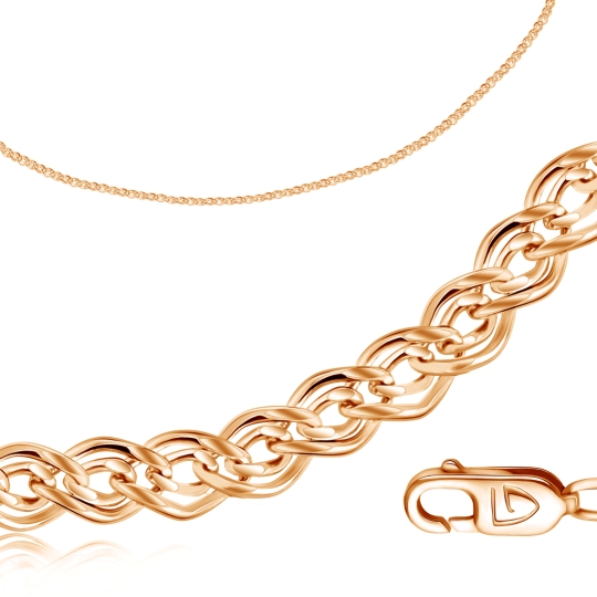 Цепь из золота плетения "Бисмарк"