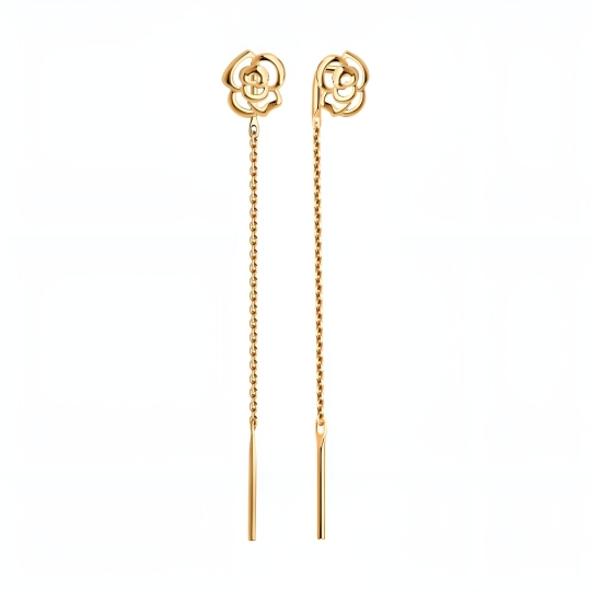 Серьги из золота с фианитами