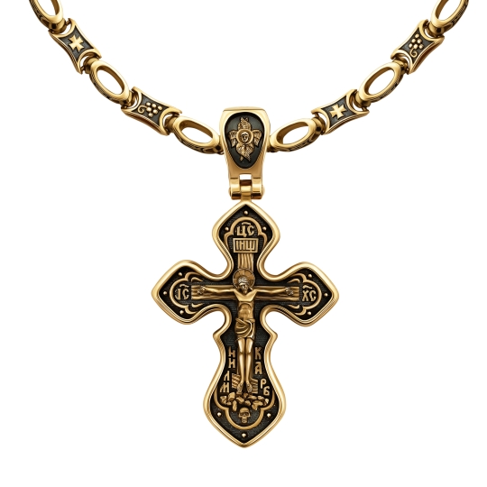 Подвеска-крест из золота 