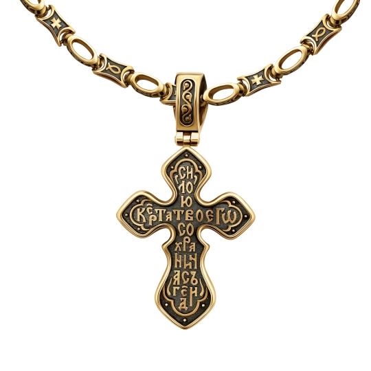 Подвеска-крест из золота 