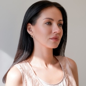 Серьги из золота с фианитами