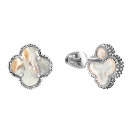 Серьги из серебра с перламутром