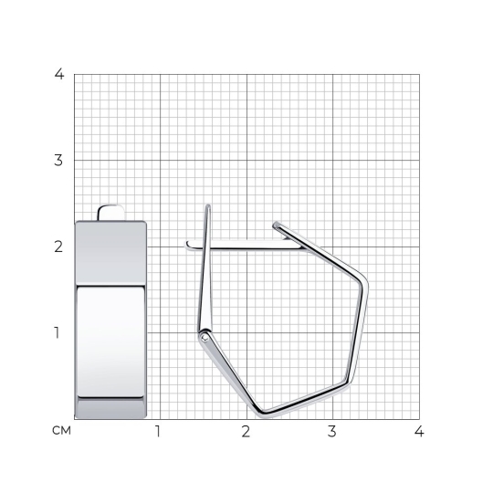 Серьга-кафф из серебра