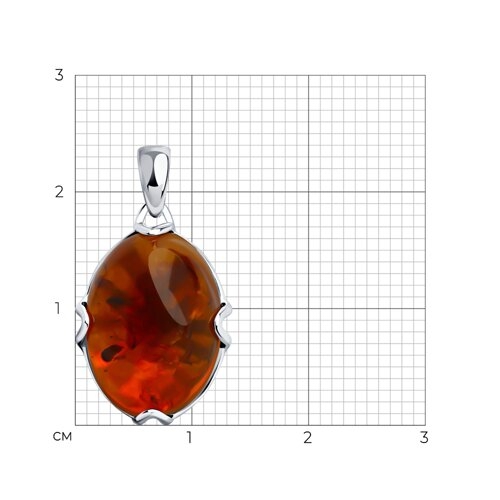 Серьги из серебра с янтарем