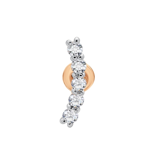 Пирсинг в губу из золота 