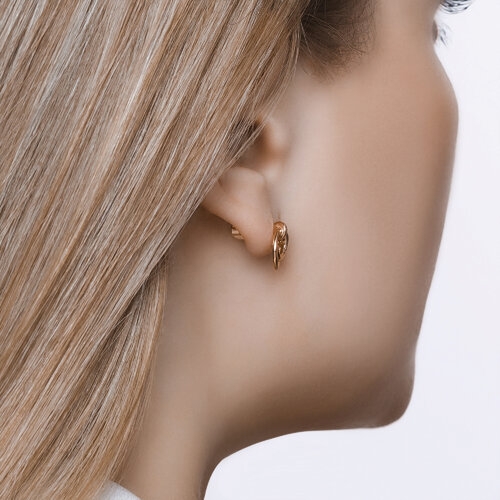 Серьги из серебра с жемчугом и фианитами