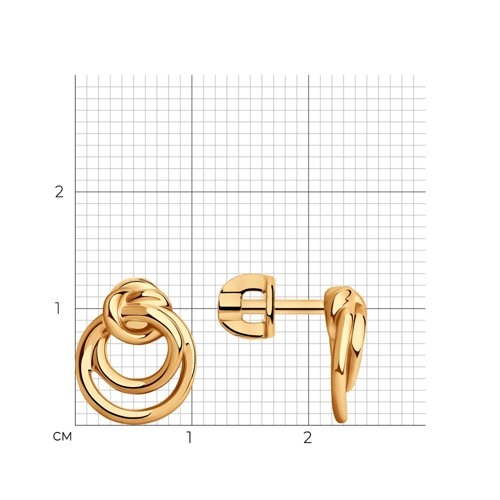 Серьги из серебра с позолотой 