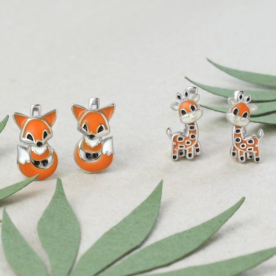 Серьги из серебра с аметистами и фианитами 