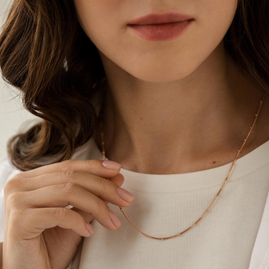 Цепь из белого золота плетения "Якорное"