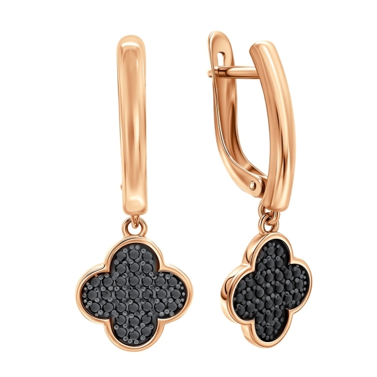 Колье из золота с черными фианитами