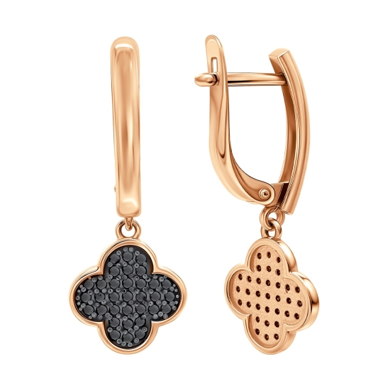 Колье из золота с черными фианитами