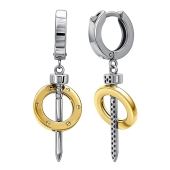 Серьги из комбинированного золота