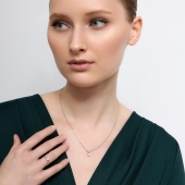 Подвеска из белого золота с бриллиантом 0,3 ct