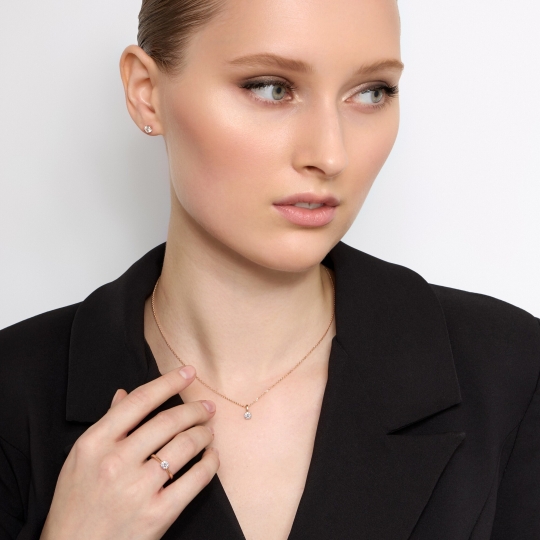Подвеска из белого золота с бриллиантом 0,3 ct