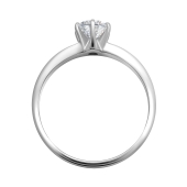 Кольцо из белого золота с бриллиантом 0,7 ct