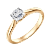 Кольцо из золота с бриллиантом 0,4 ct