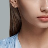 Одиночная серьга из серебра 