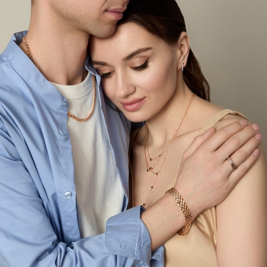 Браслет из золота с фианитами