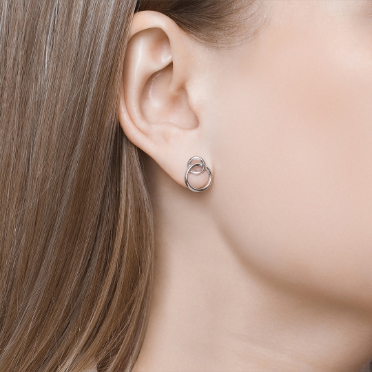 Серьги из серебра с опалами