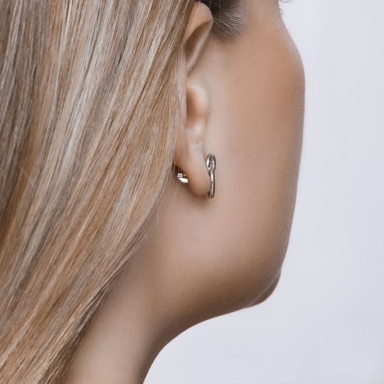 Серьги из серебра с опалами