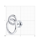 Серьга из серебра