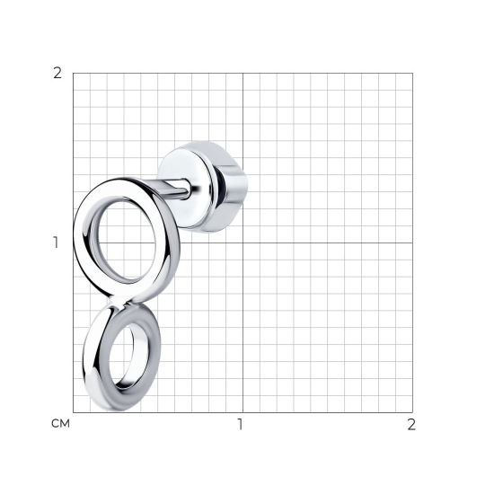 Серьги из серебра с фианитами