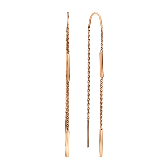 Серьги из лимонного золота с фианитами