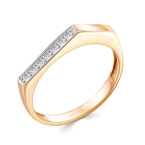 Кольцо из белого золота с выращенным бриллиантом