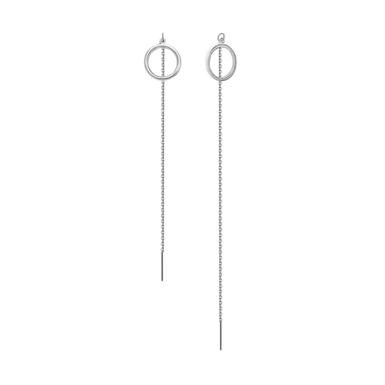 Серьги из серебра с ониксом