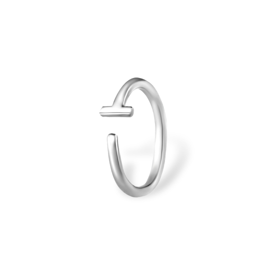 Пирсинг из серебра с рубиновыми корундами