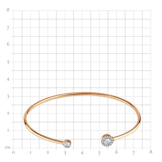 Браслет из золота с фианитами