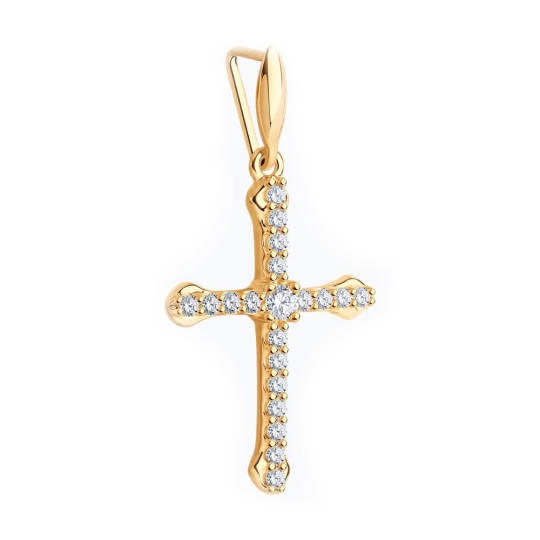 Подвеска из серебра с фианитом "Знак зодиака Дева"