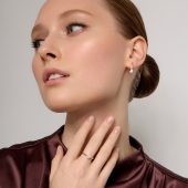 Серьги из золота с бриллиантами 0,8 ct