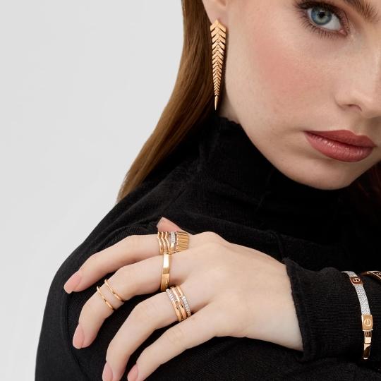 Браслет из лимонного золота с фианитами