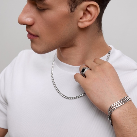 Браслет "красная нить" из серебра 