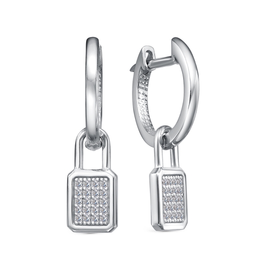 Серьги из серебра с агатами