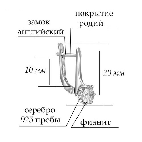 Серьги из серебра