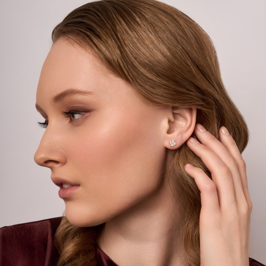 Серьги из золота с фианитами